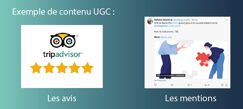 Contenu UGC Exemple